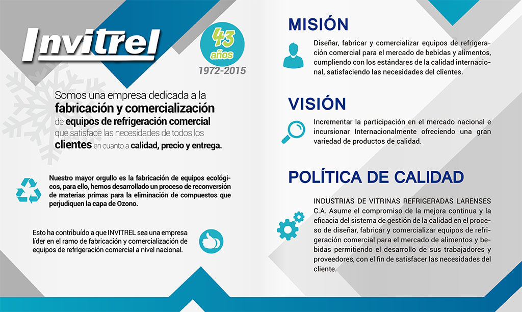 Somos una empresa dedicada a la fabricación y comercialización de equipos de refrigeración comercial que satisface las necesidades de todos los clientes en cuanto a calidad, precio y entrega.